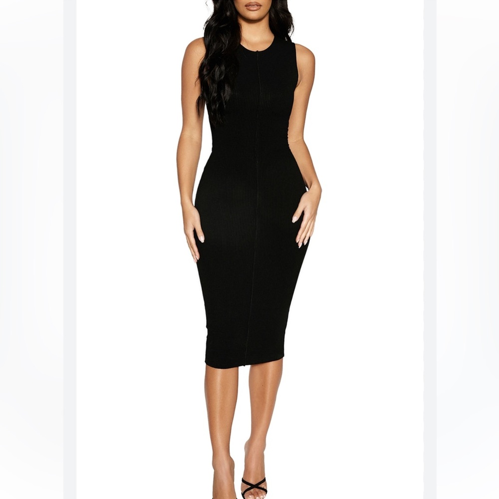 Naked Wardrobe Body Con Ribbed Dress